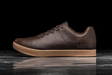 Women's Nobull Leather Trainers Brown | SG N2965W